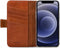 Apple iPhone 12 Mini Hoesje - Senza - Desire Serie - Echt Leer Bookcase - Burned Cognac - Hoesje Geschikt Voor Apple iPhone 12 Mini