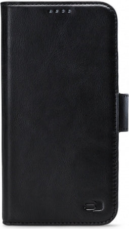 Apple iPhone 12 Pro Hoesje - Senza - Pure Serie - Echt Leer Bookcase - Deep Black - Hoesje Geschikt Voor Apple iPhone 12 Pro