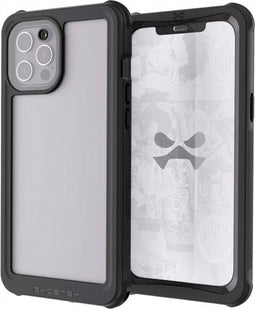 Apple iPhone 12 Pro Max Hoesje - Ghostek - Nautical 3 Serie - Hard Kunststof Backcover - Transparant / Zwart - Hoesje Geschikt Voor Apple iPhone 12 Pro Max