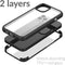 Apple iPhone 12 Pro Max Hoesje - Mobilize - 360 Serie - Gehard Glas Backcover - Transparant / Zwart - Hoesje Geschikt Voor Apple iPhone 12 Pro Max