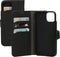 Apple iPhone 13 Hoesje - Saffiano Wallet/Portemonnee hoesje - Magneet Sluiting - 3 Opbergvakken - Zwart - Mobiparts