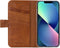 Apple iPhone 13 Hoesje - Senza - Desire Serie - Echt Leer Bookcase - Burned Cognac - Hoesje Geschikt Voor Apple iPhone 13