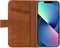 Apple iPhone 13 Mini Hoesje - Senza - Desire Serie - Echt Leer Bookcase - Burned Cognac - Hoesje Geschikt Voor Apple iPhone 13 Mini