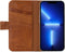 Apple iPhone 13 Pro Hoesje - Senza - Desire Serie - Echt Leer Bookcase - Burned Cognac - Hoesje Geschikt Voor Apple iPhone 13 Pro