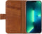 Apple iPhone 13 Pro Max Hoesje - Senza - Desire Serie - Echt Leer Bookcase - Burned Cognac - Hoesje Geschikt Voor Apple iPhone 13 Pro Max