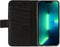 Apple iPhone 13 Pro Max Hoesje - Senza - Pure Serie - Echt Leer Bookcase - Deep Black - Hoesje Geschikt Voor Apple iPhone 13 Pro Max