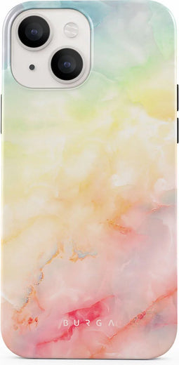 Apple iPhone 14 Plus Hoesje - Burga - Tough Serie - Hard Kunststof Backcover - New Flame Rainbow - Hoesje Geschikt Voor Apple iPhone 14 Plus