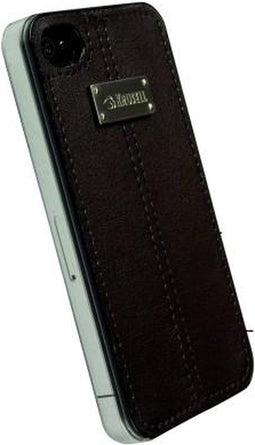 Apple iPhone 4/4s Hoesje - Krusell - Luna Serie - Echt Leer Backcover - Bruin - Hoesje Geschikt Voor Apple iPhone 4/4s