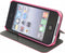Apple iPhone 4/4s Hoesje - Mobilize - Camera Fold Serie - Kunstlederen Bookcase - Roze - Hoesje Geschikt Voor Apple iPhone 4/4s