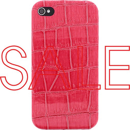 Apple iPhone 4/4s Hoesje - Xccess - Croco Serie - Hard Kunststof Backcover - Roze - Hoesje Geschikt Voor Apple iPhone 4/4s