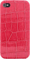 Apple iPhone 4/4s Hoesje - Xccess - Croco Serie - Hard Kunststof Backcover - Roze - Hoesje Geschikt Voor Apple iPhone 4/4s