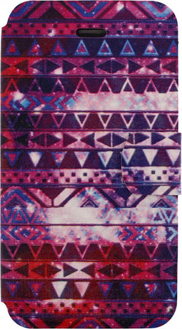 Apple iPhone 4S Hoesje - Xccess - Serie - Kunstlederen Bookcase - Aztec Purple - Hoesje Geschikt Voor Apple iPhone 4S