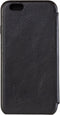Apple iPhone 6/6s Hoesje - Senza - Pure Skinny Serie - Echt Leer Bookcase - Deep Black - Hoesje Geschikt Voor Apple iPhone 6/6s
