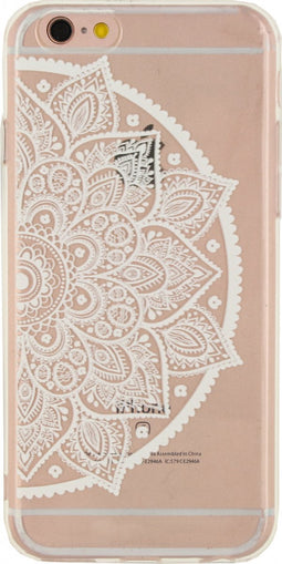 Apple iPhone 6/6s Hoesje - Xccess - Serie - TPU Backcover - White Mandala Leaf - Hoesje Geschikt Voor Apple iPhone 6/6s