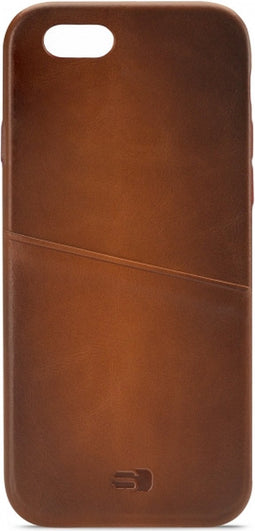 Apple iPhone 6s Hoesje - Senza - Desire Cardslot Serie - Echt Leer Backcover - Burned Cognac - Hoesje Geschikt Voor Apple iPhone 6s