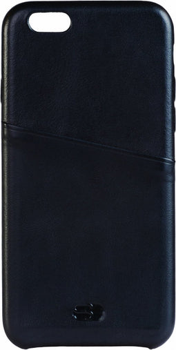 Apple iPhone 6s Hoesje - Senza - Pure Cardslot Serie - Echt Leer Backcover - Deep Black - Hoesje Geschikt Voor Apple iPhone 6s