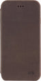 Apple iPhone 6s Hoesje - Senza - Raw Skinny Serie - Echt Leer Bookcase - Chestnut Brown - Hoesje Geschikt Voor Apple iPhone 6s