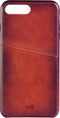 Apple iPhone 8 Plus Hoesje - Senza - Desire Cardslot Serie - Echt Leer Backcover - Burned Cognac - Hoesje Geschikt Voor Apple iPhone 8 Plus
