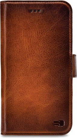 Apple iPhone SE (2020) Hoesje - Senza - Desire Serie - Echt Leer Bookcase - Burned Cognac - Hoesje Geschikt Voor Apple iPhone SE (2020)