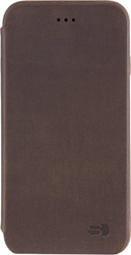 Apple iPhone SE (2020) Hoesje - Senza - Raw Skinny Serie - Echt Leer Bookcase - Chestnut Brown - Hoesje Geschikt Voor Apple iPhone SE (2020)