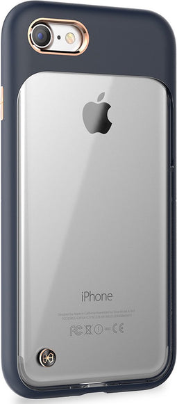 Apple iPhone SE (2020) Hoesje - STI:L - Monokini Serie - Hard Kunststof Backcover - Transparant / Marineblauw - Hoesje Geschikt Voor Apple iPhone SE (2020)