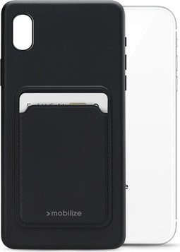 Apple iPhone XR Hoesje - Mobilize - Rubber Gelly Card Serie - TPU Backcover - Zwart - Hoesje Geschikt Voor Apple iPhone XR