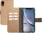 Apple iPhone XR Hoesje - Saffiano Wallet/Portemonnee hoesje - Magneet Sluiting - 3 Opbergvakken - Bruin Koper - Mobiparts
