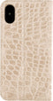 Apple iPhone XS Hoesje - Mobilize - Premium Gelly Serie - Kunstlederen Bookcase - Alligator Peanut Brown - Hoesje Geschikt Voor Apple iPhone XS