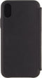 Apple iPhone Xs Hoesje - Senza - Pure Skinny Serie - Echt Leer Bookcase - Deep Black - Hoesje Geschikt Voor Apple iPhone Xs
