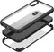 Apple iPhone XS Max Hoesje - Mobilize - 360 Serie - Gehard Glas Backcover - Transparant / Zwart - Hoesje Geschikt Voor Apple iPhone XS Max