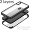 Apple iPhone XS Max Hoesje - Mobilize - 360 Serie - Gehard Glas Backcover - Transparant / Zwart - Hoesje Geschikt Voor Apple iPhone XS Max