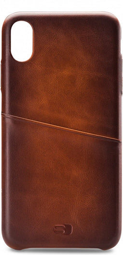Apple iPhone XS Max Hoesje - Senza - Desire Cardslot Serie - Echt Leer Backcover - Burned Cognac - Hoesje Geschikt Voor Apple iPhone XS Max