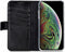 Apple iPhone XS Max Hoesje - Senza - Pure Serie - Echt Leer Bookcase - Deep Black - Hoesje Geschikt Voor Apple iPhone XS Max