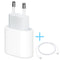 Apple Snellader Oplader 20W MET KABEL USB-C Nieuw Apple Snel Oplader