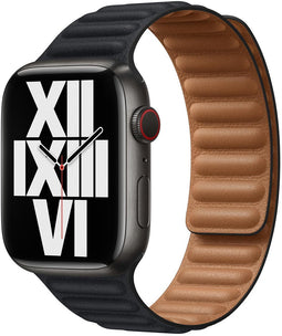 Apple Watch Leather Link - 41mm - Midnight - S/M - voor Apple Watch SE/5/6/7