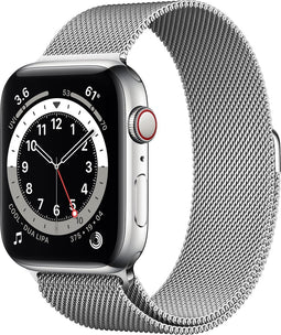 Apple Watch S6 Stainless 44mm Silver Bracelet Milanese LTE iOS