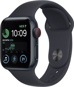 Apple Watch SE (2022), 40mm, GPS + Cellular Zwart (Zwart)
