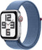 Apple Watch SE (2023), 40mm, GPS + Cellular, Geweven sportbandje Zilver (Blauw)