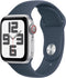 Apple Watch SE (2023), 40mm, GPS + Cellular, Sportbandje M/L Zilver (Blauw)