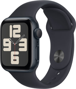 Apple Watch SE (2023), 40mm, GPS, Sportbandje S/M, Zwart (Zwart)