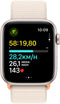 Apple Watch SE (2023), 44mm, GPS + Cellular, Geweven sportbandje, Beige (Beige)