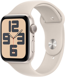 Apple Watch SE (2023), 44mm, GPS, Sportbandje S/M, Beige (Beige)