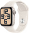 Apple Watch SE (2024), 40mm, GPS, Sportbandje S/M, Zilver (Beige)