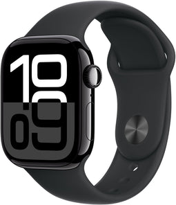 Apple Watch Series 10, 42mm, GPS, Aluminium, Sportbandje M/L, Zwart (Zwart)