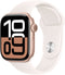 Apple Watch Series 10, 42mm, GPS + Cellular, Aluminium, Sportbandje M/L, Rosé Goud (Groen)