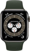 Apple Watch Series 6 Edition GPS + Cellular, 44mm Kast van Space Black Titanium, cyprusgroen sportbandje