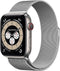 Apple Watch Series 6 Edition GPS + Cellular, 44mm Kast van Titanium, Silver Milanese Loop band