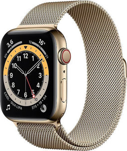 Apple Watch Series 6 GPS + Cell 44mm Gold Steel Gold Milanese Loop band