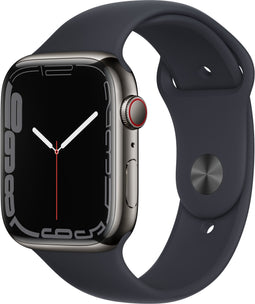Apple Watch Series 7 LTE (45mm), RVS (Grijs, Wit, Zwart)