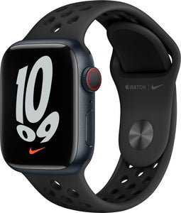 Apple Watch Series 7 LTE Nike (41mm) Zwart (Zwart)